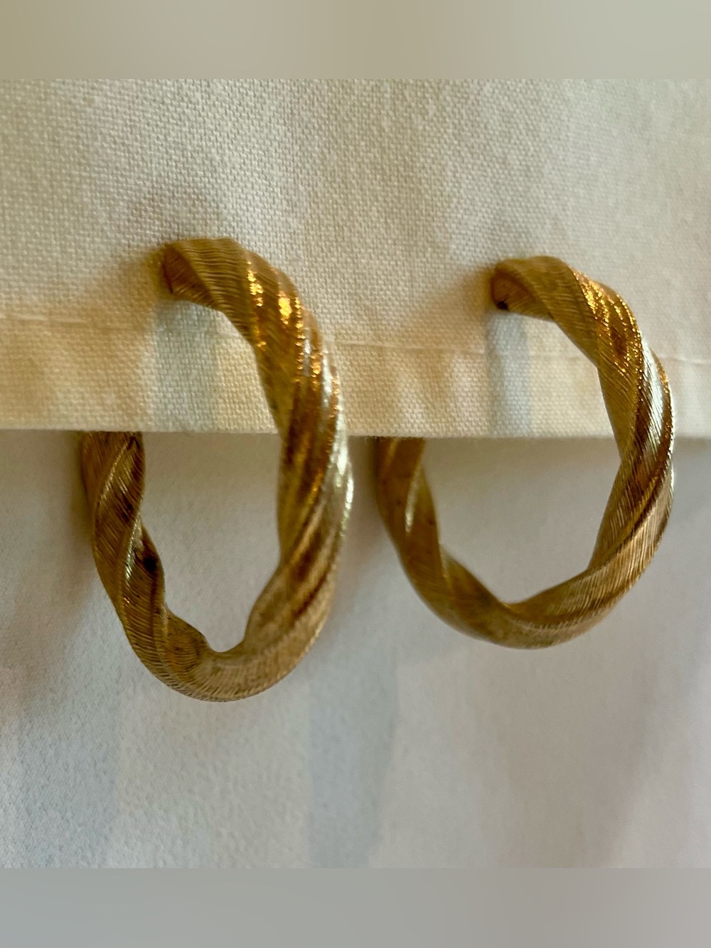 Gold Twisted Hoop Earrings - Classic Women Jewelry